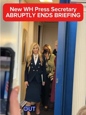 EAKING: Our @lukeradel was in the room when the new White House Press Secretary Katie Zacharia delivered her first briefing… before she ABRUPTLY LEFT after taking only a few questions. 