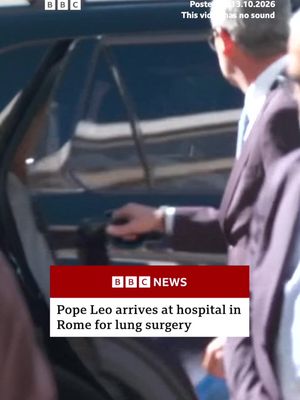 Pope Leo XIV has arrived at Rome’s Gemelli hospital for surgery on a nodule found on his lung during a medical check-up. #PopeLeo #Rome #Hospital #BBCNews