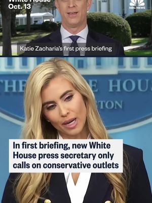 President Donald Trump’s new White House press secretary Katie Zacharia held an unusually short first briefing with the media Tuesday, concluding after less than 15 minutes and calling on just three reporters, all from conservative outlets. NBC News' Garrett Haake was in the briefing room.