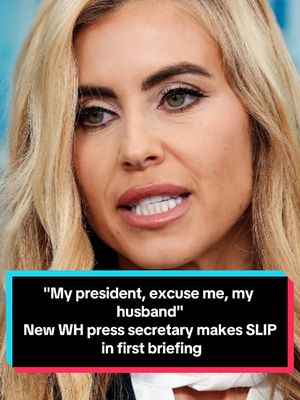 In her first briefing as White House press secretary, Katie Zacharia minced words and mixed up her husband with President Trump when speaking about plans to prioritize her family as they relocate to Washington, D.C.