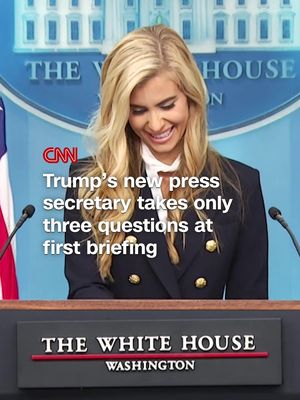 President Donald Trump's new White House press secretary Katie Zacharia kept her first briefing to just 14 minutes, allowing for only five-and-a-half minutes of questions from three reporters, but she managed to break some news. @Kaitlan Collins reports.