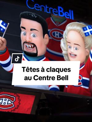 Nos amis des @tetesaclaques_officiel vous souhaitent la bienvenue à la Soirée québécoise! ⚜️ Our friends from Têtes à claques welcome you to Soirée Québécoise! #NHL #Québec #GoHabsGo