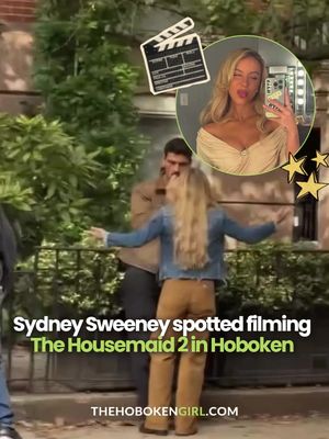 CONFIRMED: Sydney Sweeney + Michele Morrone spotted filming in Hoboken 🎬 Multiple HG readers snapped photos of the stars on set for what is believed to be The Housemaid’s Secret, the upcoming sequel to The Housemaid. 📸: @brookeestowes on insta  More celeb sightings + details at TheHobokenGirl.com  #hoboken #thehousemaid #film #movies 