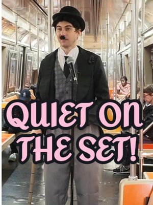 Charlie Chaplin does stand up on the subway. #charliechaplin 