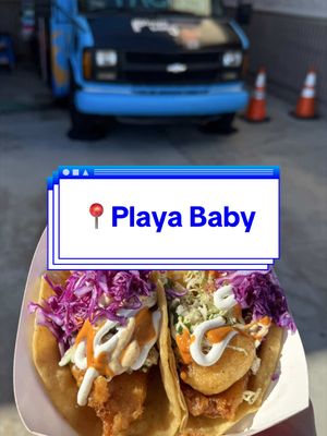 Parked right at the entrance of the Westminster Walmart is a small blue truck serving some of the best fish tacos in SoCal. 🌮 Meet the husband-and-wife duo behind Playa Baby. @Chef Amanda🪄✨ | Playa Baby is from Southern Georgia with an extensive background as a professional chef, bringing big flavors and Southern hospitality to everything she does. Her husband Red is from Nayarit, Mexico, a coastal state known for its seafood, and has been making fish tacos the way his mom taught him for years. One of my favorite things about the OC food scene is how different cultures and culinary traditions come together to create incredible food, and Playa Baby is a perfect example. The taco menu is simple: fish, shrimp, or mixto (both). They’re made fresh to order with huge chunks of fish that come out perfectly crispy every time. All their sauces are made from scratch, and the habanero is my favorite! They also serve tortas, elotes, hot links, and fresh homemade lemonades. My go-to order: • 1 fish taco with both sauces (chipotle & habanero) • 2 mixto tacos with both sauces 📍13331 Beach Blvd, Westminster, CA  92683 #fishtacos #ocfoodie #tacotruck #mexicanfood #orangecounty 