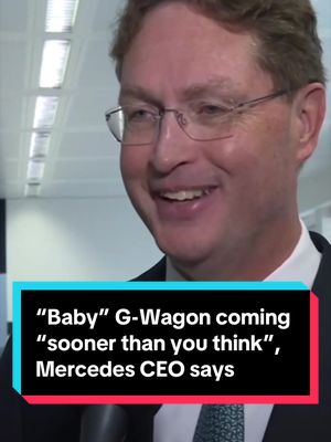 “It's coming, and it's coming sooner than you think." Mercedes-Benz Group CEO Ola Kallenius says the "baby" G-Class will be revealed "less than 24 months from now". #Mercedes #GClass #GWagon #MercedesBenz #newcar 