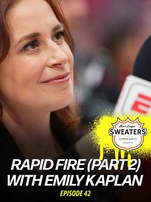 Rapid fire questions with Emily Kaplan PART 2 ✨