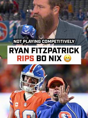 Ryan Fitzpatrick says it’s “almost disrespectful” how Bo Nix is playing 😳 #denverbroncos #nflfootball #broncos #nfl 