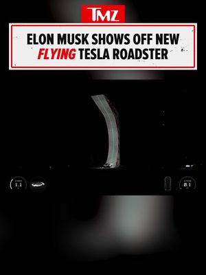🚗😱 Elon Musk’s new Tesla Roadster just took things to another level ... launching into the air and flipping during a wild demo! 🎥: Tesla