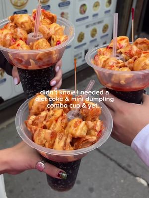 living in the year 3000 #dietcoke #dumplings 