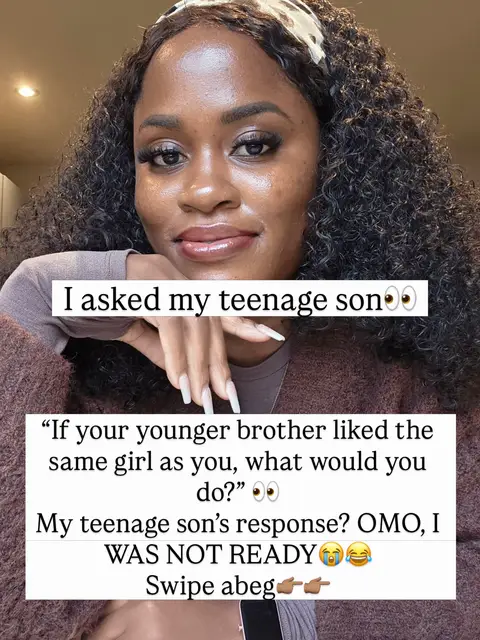 I went looking for a sweet brotherly-love answer and came back with a whole insult disguised as confidence🤣 Should I ask Andrea the same question? Because this Naija mum is INVESTED now😂👇🏽 #TeenageBoys #NaijaMum #FunnyFamilyMoments #MotherhoodUnfiltered #siblingbanter 