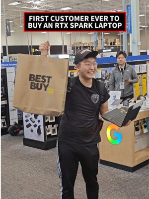 We dropped by the NVIDIA RTX SPARK Launch Celebration at Best Buy in San Francisco today. 💻🎉 Hands-on laptop demos showed off what this new hardware can actually do, local founders shared insights during fireside chats, and Jensen even appeared remotely.  We saw the very first customer purchasing an RTX Spark laptop right on the sales floor. A few specific models are available on shelves today for immediate purchase, while preorders have officially opened up for the remainder of the lineup.  Read our complete RTX Spark laptop launch coverage on PCMag.  #RTXSpark #NVIDIARTX #BestBuy #TechNews #AllAccess 
