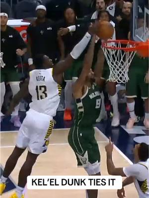 KEL’EL WARE TIES IT UP #dunk #kelelware #ot #bucks #NBA 