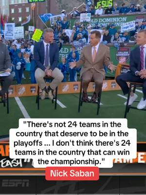 Nick Saban reiterated his concerns about a potential expansion to a 24-team College Football Playoff in 2027. #cfb #cgd #CollegeFootball 