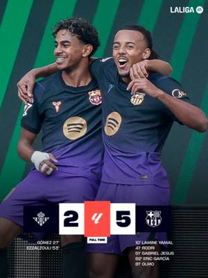 #LALIGAHighlights | Real Betis 2-5 FC Barcelona Watch the highlights! #RealBetisBarça#DeportesEnTikTok #LALIGAEASPORTS