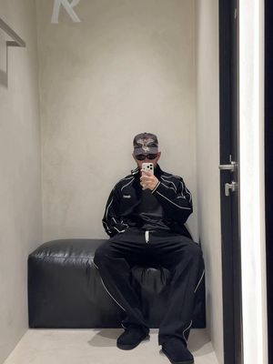 Trying outfits for FW26 at the store in Manchester @Represent Clo 