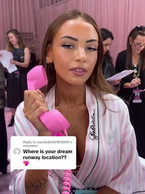 Replying to @user2686501813850 Our dream runway location is wherever you are, @gabriela moura 🫶  #VSFS #VSFashionShow #VSPINK 