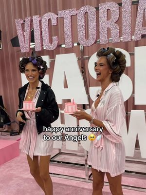 A combined 41 years of these Angels on the runway? An absolute piece of cake. 🎂Congrats @AdrianaLima @Alessandra Ambrosio  #victoriassecret #vsfashionshow 