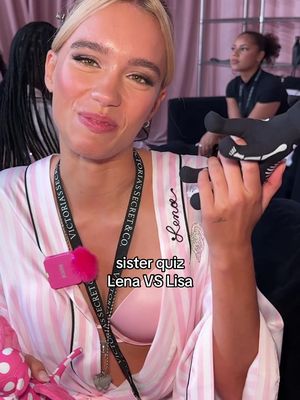 We just love an iconic sister duo. Are you a Lisa or a Lena? 🤔    #VSFS #VSFashionShow #VSPINK 