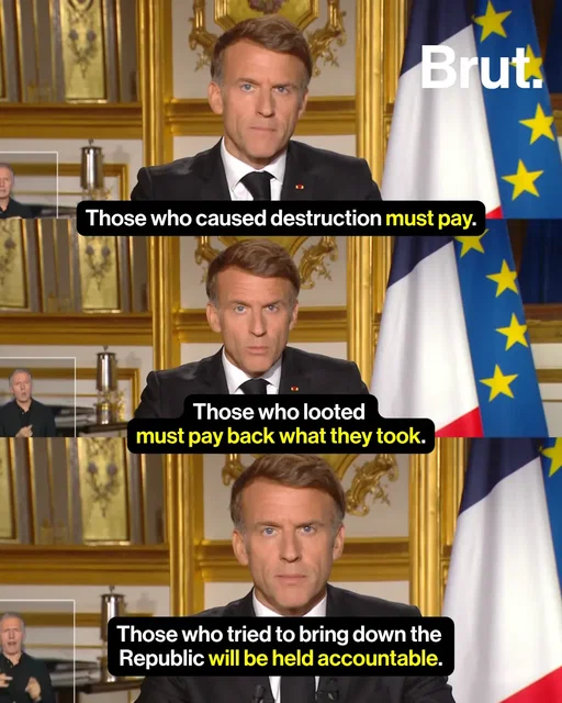 French President Emmanuel Macron addressed the nation on October 18 following violence during the October 17 protests, asking how French citizens could do this to their own country. He condemned the destruction and looting while acknowledging that peaceful demonstrators had legitimate grievances. The protests reflected anger over rising living costs, with demonstrators calling for government action. Opposition figures criticised his speech for failing to offer concrete answers, as Macron urged calm and promised accountability for the violence. #Macron #France #Protests