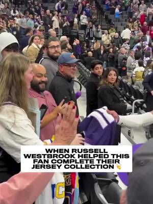 Russ really made this fan's dream come true 🥹 Celebrate the 2026-27 NBA season tipping off this week with NBA Jersey Day and wear your favorite jersey  🎉 via mojosportsllc/X #jerseyday #NBA #russellwestbrook 