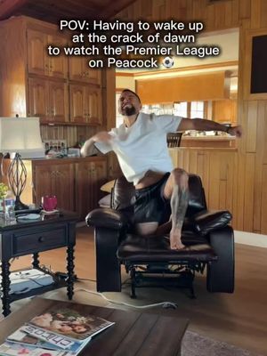 #PeacockPartner I don’t care if I’m running on 3 hours of sleep, I’m waking up for Premier League mornings 😂⚽️ Watch the Premier League LIVE on @Peacock! 📺