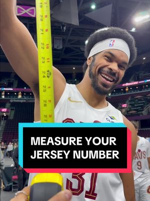📏 It’s #NBAJerseyDay and we had our guys (attempt) to measure out their jersey numbers! #NBA #basketball #cavs #cleveland 