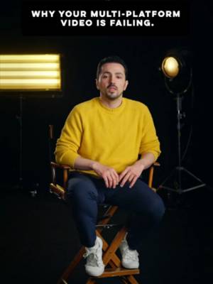 Stop cropping your horizontal footage for vertical platforms.  A vertical asset cropped from horizontal footage loses the performer's expression.  You don't need more content, you just need content built for where your audience actually watches.