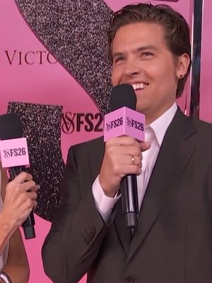 We’ll never get over @Dylan Sprouse support for his wife @Barbara Palvin.  #victoriassecret #vsfashionshow 