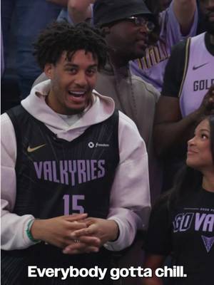 Draymond Green and Yaxel Lendeborg were Mic’d up and locked in as the Valkyries took Game 1 ⚔️🎙️  #WNBA #NBA #finals #micdup 