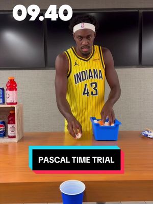 Pascal Siakam takes on the Locker Room Time Trial ⏱️ #NBA #basketball #pacers #indiana #minigame 