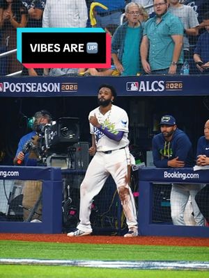 The vibes we’re bringing 🕺 #ForTampaBay #RaysUp #MLB #Postseason #JuniorCaminero 