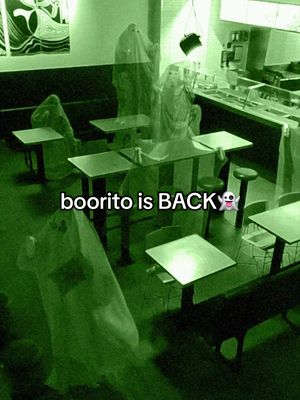 BOO(rito) is BACK 👻 dress up in costume & get a $6 entree when u pull up in-restaurant on halloween from 3pm to close 10/31, 3pm-close only. limit 1/guest. terms: chipotle.com/boorito