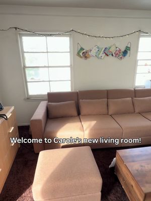 the moment u’ve all been waiting for: Carole’s refurnished living room !✨ tomorrow… her kitchen reveal🫶🏽 #caroleandheidsidebyside #myneighborcarole #checkonyourneighbors #kindness #beforeandafter 