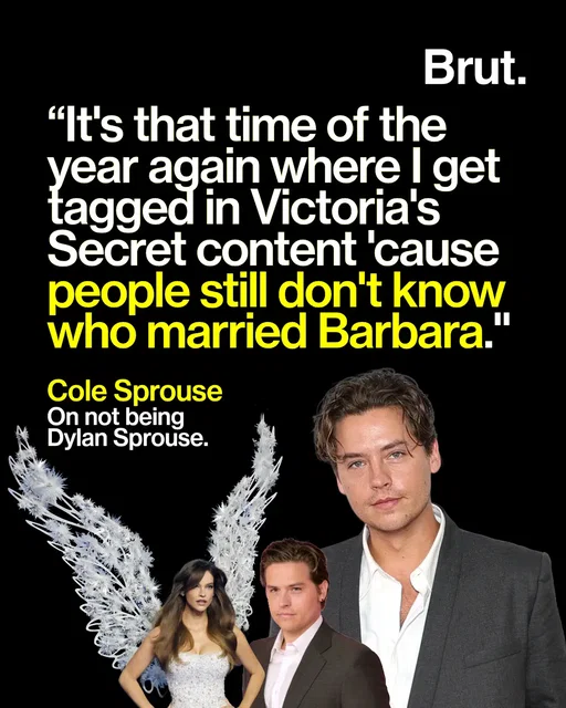 Cole Sprouse is reminding the world once again that he is not married to Barbara Palvin. Dylan Sprouse, who IS married to Palvin, went viral this weekend for his reaction to his wife walking down the runway at the 2026 Victoria's Secret fashion show. The two have been married since 2023, and recently welcomed their first child. After more than 30 years in the spotlight, people are still confusing Cole and Dylan, and are repeatedly tagging @colesprouse in Victoria's Secret content. While they may be identical twins, Cole has emphasized that he is not, in fact, his brother. #ColeSprouse #DylanSprouse #BarbaraPalvin #VSFashionShow #Twins Credits: Chloe Kern/WireImage, REUTERS