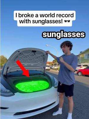 I broke a world record with sunglasses 🕶️ #jtcasey #worldrecord #sunglasses 