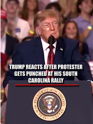 A protester appears to get punched during President Trump's South Carolina rally, and the president stops his speech to react to the commotion. ⠀ "Who threw that punch?" Trump asks, pointing toward the crowd before comparing the person who struck the protester to boxing legend Evander Holyfield. ⠀ "You reminded me of Evander 'The Real Deal' Holyfield," Trump says, describing how the protester was struck while shouting. ⠀ Download the FOX News app for the latest details on Trump's remarks.
