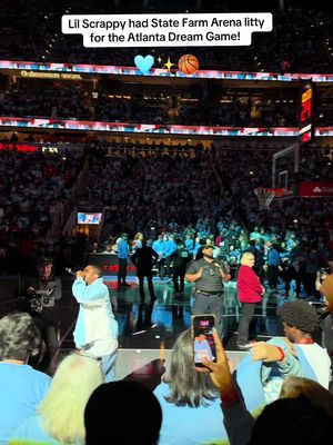 I think I manifested Lil Scrappy performing at the Atlanta Dream game and he did not disappoint!!!! 🔥 I accidentally called Yung Joc, Lil Scrappy in my last video but it all worked out. 🥲😊 . . . #atlanta #finals #WNBA #atlantadream #basketball 