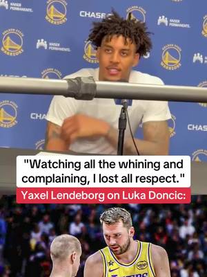 Yaxel Lendeborg is NOT a fan of Luka Doncic's complaining 😅 (via melissarohlin/X) #yaxellendeborg #lukadoncic #lakers #warriors #NBA 