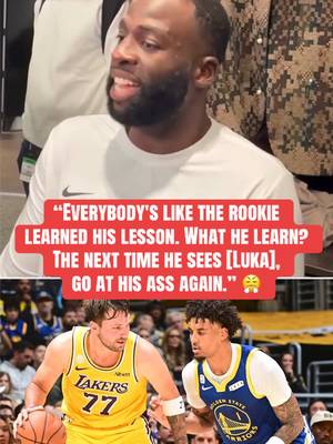 Draymond Green was all for his rookie Yaxel Lendeborg jawing with Luka in their matchup 🗣️ #basketball #basketballtiktok #warriors #NBA #lakers 