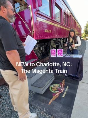 Get a first look inside the vintage railcars at today’s FREE open house, Oct. 22, 2026 from 4–7 PM at 409 E. 35th Street. No tickets needed! 😍 #magentatrain #northcarolina #charlottenc #noda #train 
