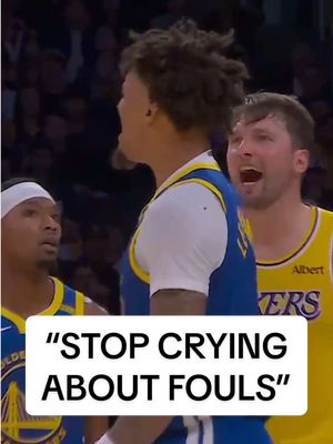 Luka Doncic exchanges words with Warriors rookie Yaxel Lendeborg about weak foul calls #NBA #hoops #basketball #sports #lakers