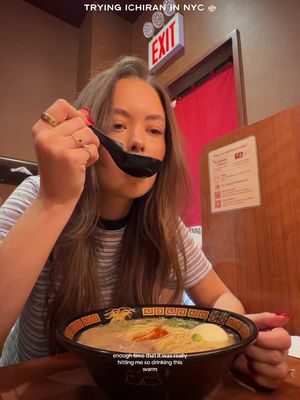 Stop farting! (For real stop). We’re going to Ichiran in NYC 🍜🗽🫶🏻 #ichiran #ichirannyc #ramennyc #soupqueenofamerica #savorybrothslut 