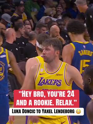 Luka had some words for the Warriors rookie after drawing a foul on him 👀 #NBA #nbabasketball #basketball #lakers 
