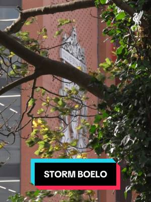 Storm Boelo making an appearance at Anfield 💨 #lfc #liverpool