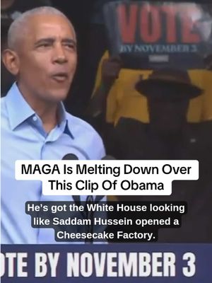 The MAGA faithful got a bit worked up on Saturday after former President Barack Obama mocked President Donald Trump’s gold-plated Oval Office. “I don’t know if you’ve noticed, but he seems very focused on home renovation,” Obama said. “He should be on HGTV. ... There’s gold everywhere. He’s got the White House looking like Saddam Hussein opened a Cheesecake Factory.” Trump supporters instantly lashed out on social media, with many critics accused Obama of being a snob, claiming his comments were directly insulting Cheesecake Factory itself and its customers. 🎥 MSNOW