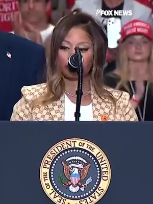 "I will continue to support you forever and ever. If you run again, I will support you again." ⠀ Nicki Minaj doubles down on her support for President Trump at his Michigan campaign rally, telling the crowd she is honored to stand alongside him. ⠀ The rap superstar also leads chants for Republican Senate candidate Mike Rogers and gubernatorial candidate John James, calling the upcoming elections a "major turning point for our country." ⠀ With Election Day approaching, Michigan is at the center of closely watched Senate and gubernatorial contests that will help determine the state's political direction.