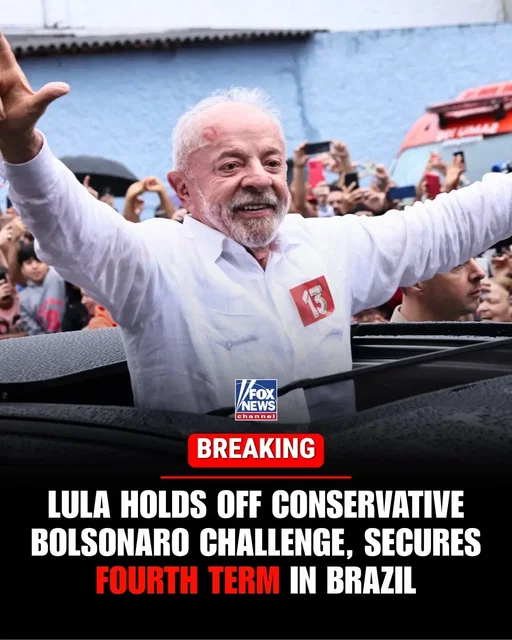 BREAKING: Brazil's President Luiz Inácio Lula da Silva wins an unprecedented fourth term, narrowly defeating conservative Sen. Flávio Bolsonaro in a closely contested runoff election. Bolsonaro entered the runoff after leading the first round of voting, but Lula's strong support in northeastern Brazil helps secure his victory. The result puts Brazil at odds with the rightward shift seen elsewhere in the region, underscoring a deep political divide over the country's future.
