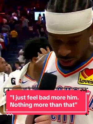 An emotional Shai Gilgeous-Alexander reflects on Jalen Williams' injury and what his teammate means to the Thunder. (via Thunder+)