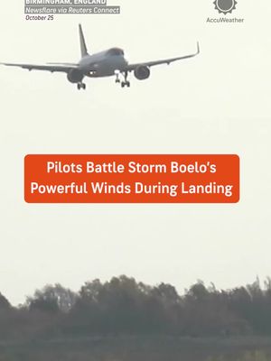 ✈️ Powerful winds from Storm Boelo made for some challenging landings at Birmingham Airport in England as pilots battled gusty conditions to get their planes safely on the ground.
